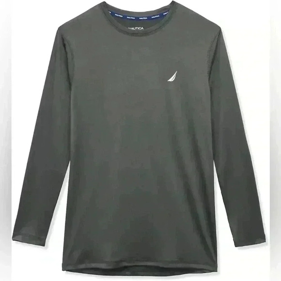Nautica‎ double lined performance longsleeve grey shirt size large - Picture 1 of 10